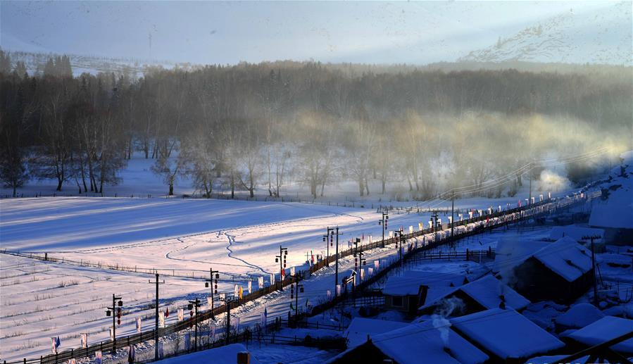 “额尔齐斯河第一村”的冬天