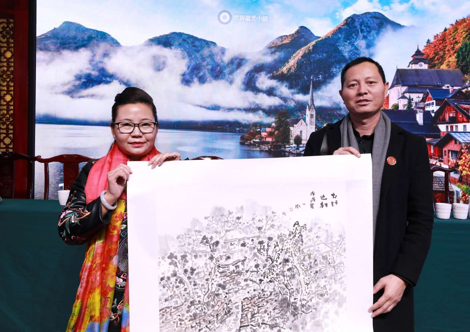 最美“天使妈妈”著名画家王一水参加王氏三槐书院纪念改革开放四十周年书画笔会