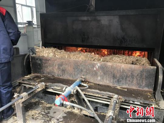 由秸秆燃烧产生的热量会经过管道管网进入农户家中供其取暖,秸秆焚烧后的草木灰将作为肥料使用,而产生的气体则会通过除尘脱硫装置过滤处置后清洁排放。 李庭耀 摄