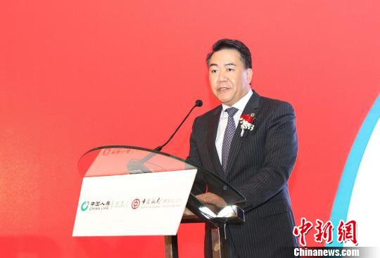 图为中国人寿保险(印尼)公司总经理林建国致辞。 林永传 摄