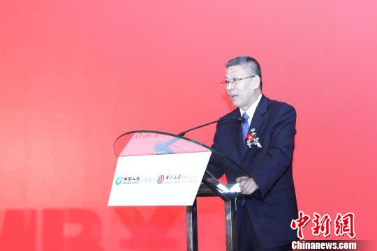 图为中国驻印尼大使馆经济商务处公使衔参赞王立平到场祝贺并致辞。 林永传 摄