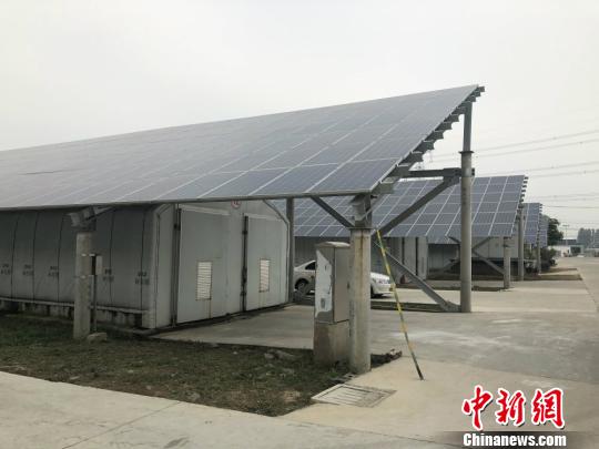 图为睢宁县官山镇农光互补项目一角。　于从文 摄