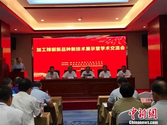 8月9日,“加工辣椒新品种新技术展示暨学术交流会”在兰州举办。 闫姣 摄