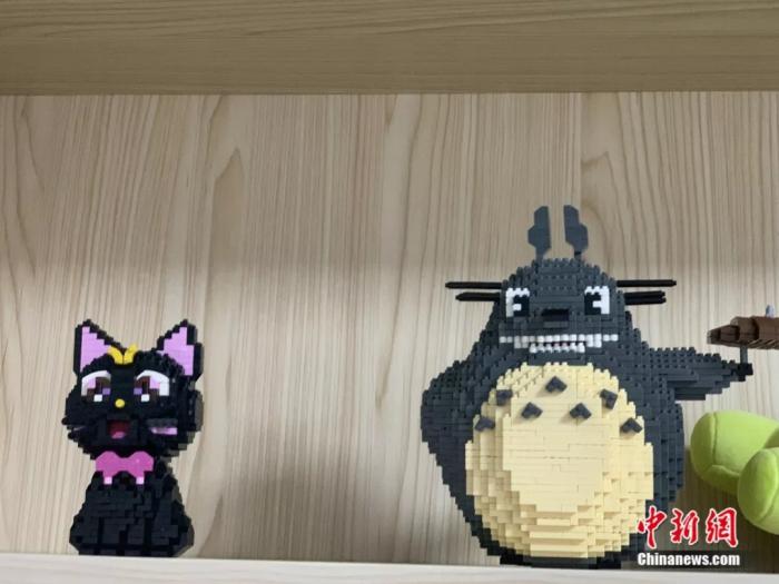 患者接受治疗时拼的积木作品。<a target='_blank' data-cke-saved-href='http://www.chinanews.com/' href='http://www.chinanews.com/'>中新社</a> 李秋莹摄