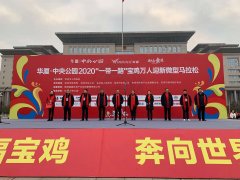 华厦·中央公园2020“一带一路”宝鸡万人迎新微型马拉松赛开跑